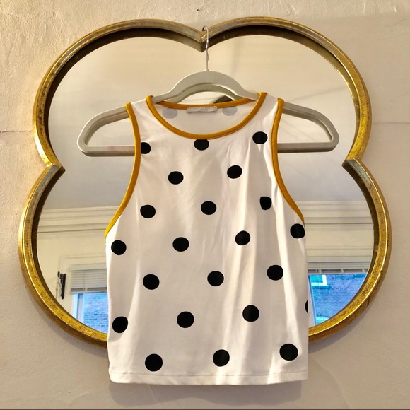 Zara Tops - ZARA high neck polka dot tank top small sleeveless